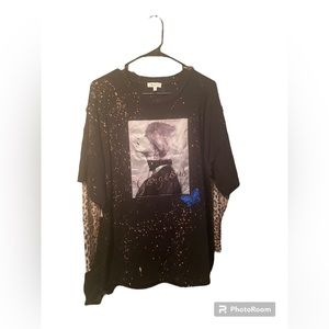 Vintage inspired, longsleeve, distress, T-shirts size: Medium